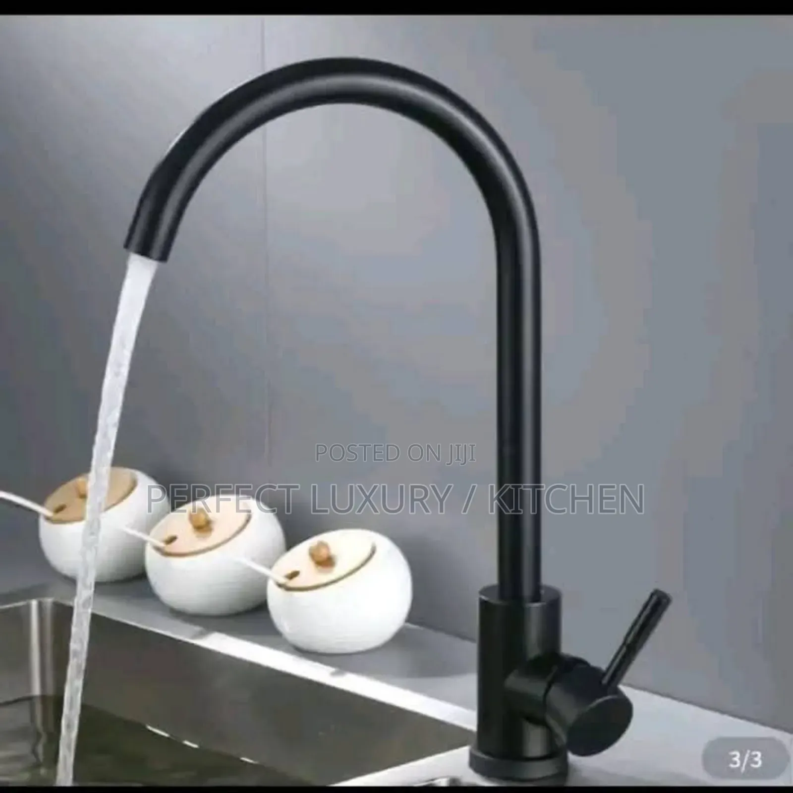Matt Black Heavy Gauge Sink Mixer Tap