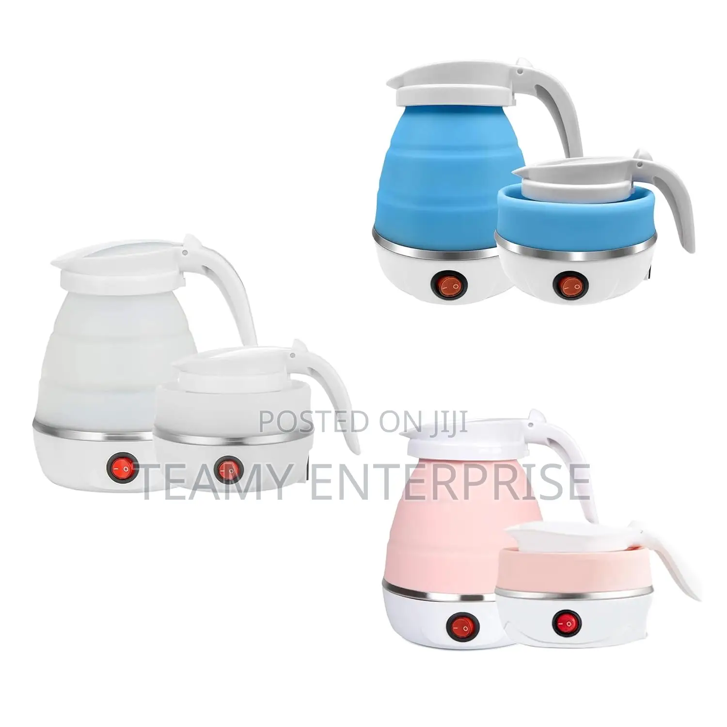 Foldable Electric Kettle - Portable Travel Collapsible Jug