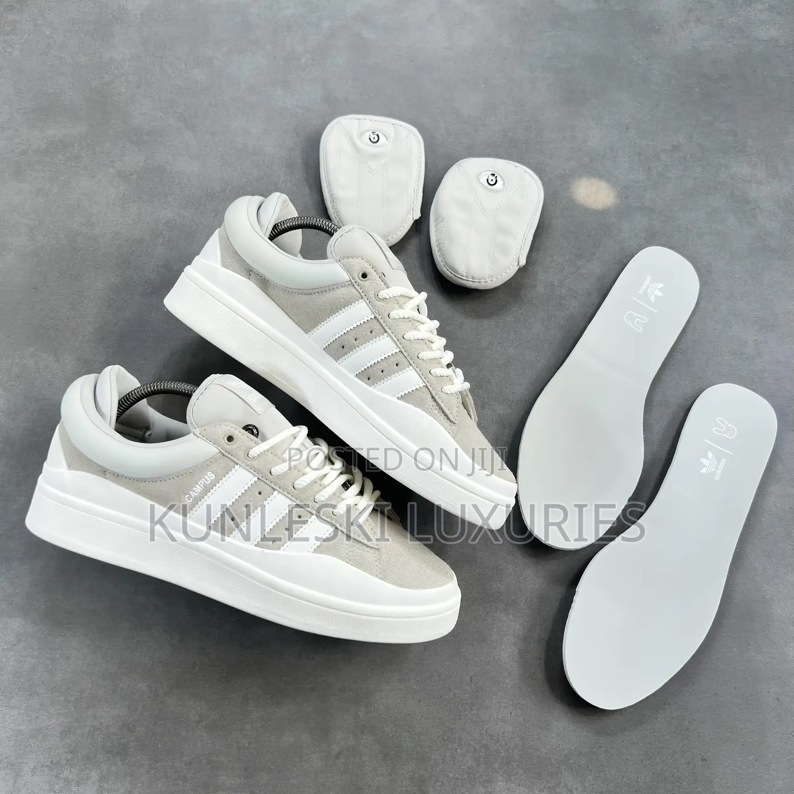 Original Bad Bunny X Adidas Campus Grey / Moon Sneakers