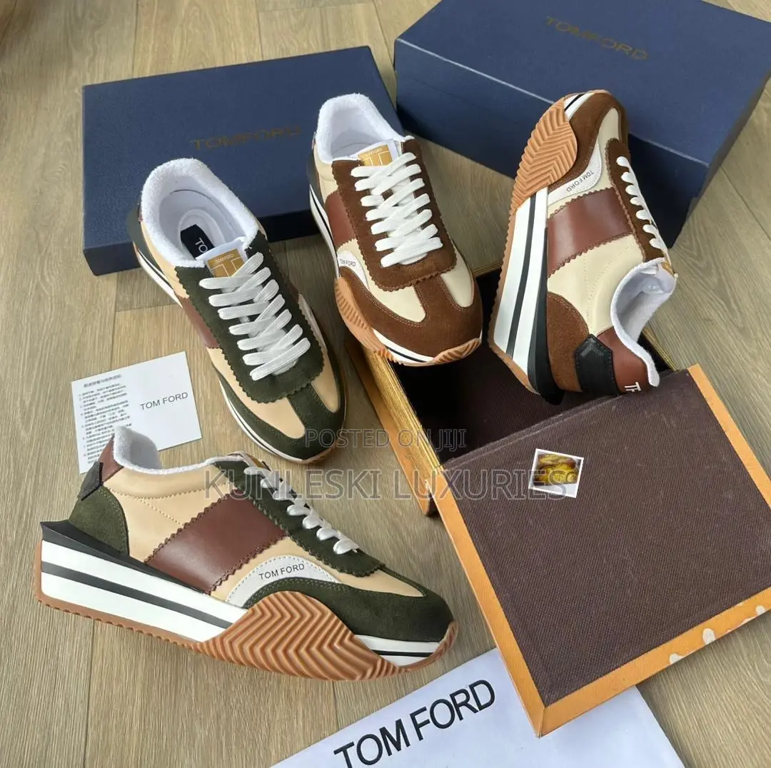 Original Tom Ford Suede and Nylon James Lt Gry Sneakers