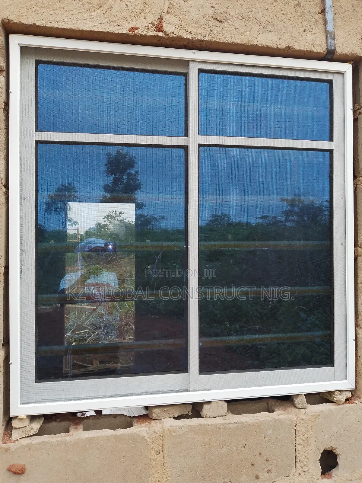 Aluminum Sliding Window With Burglary and Back Net 101