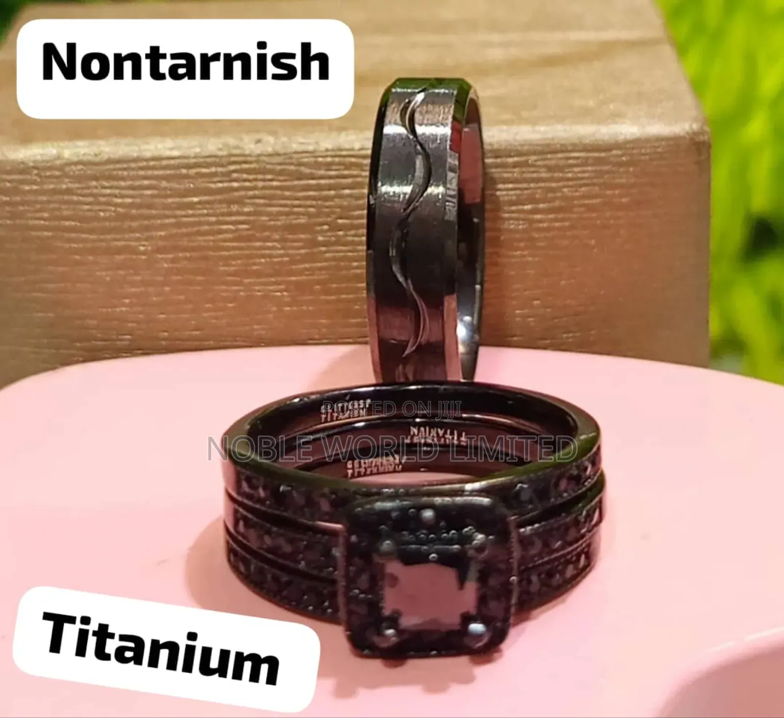 Black Titanium Steel Rings