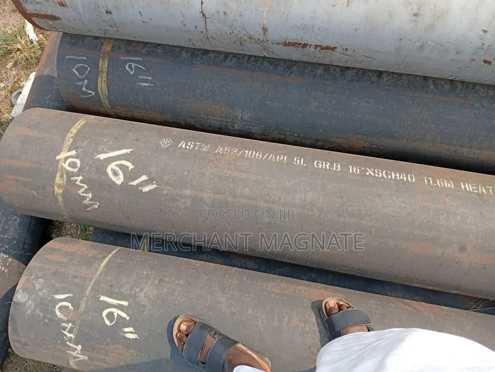 16" Mild Steel Seamless Pipe 10mm Thick