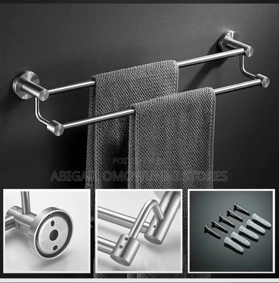 Stainless Steel Double Layer Towel Hanger