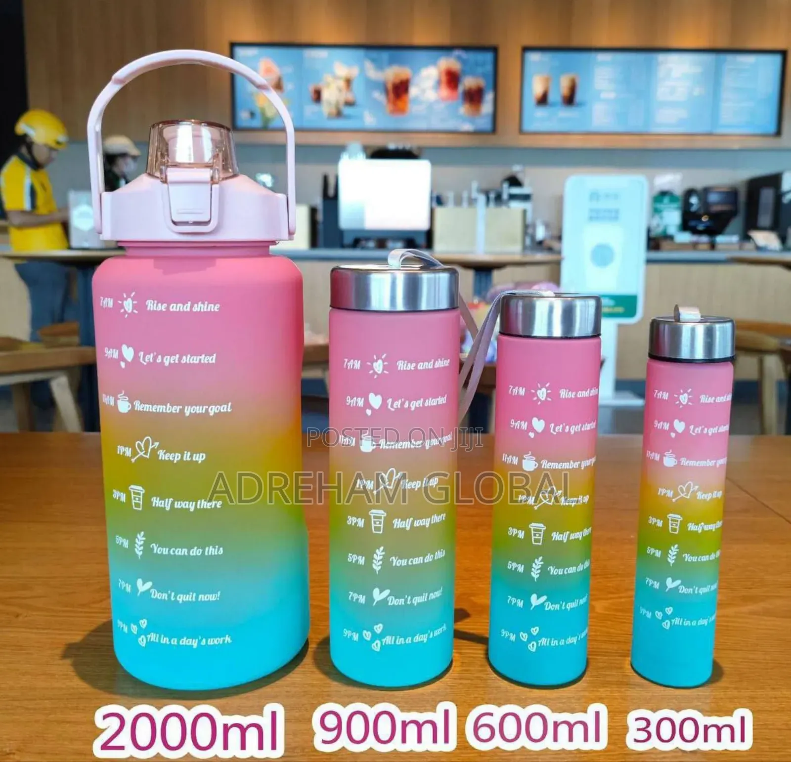 4in1 Motivational Water Bottle