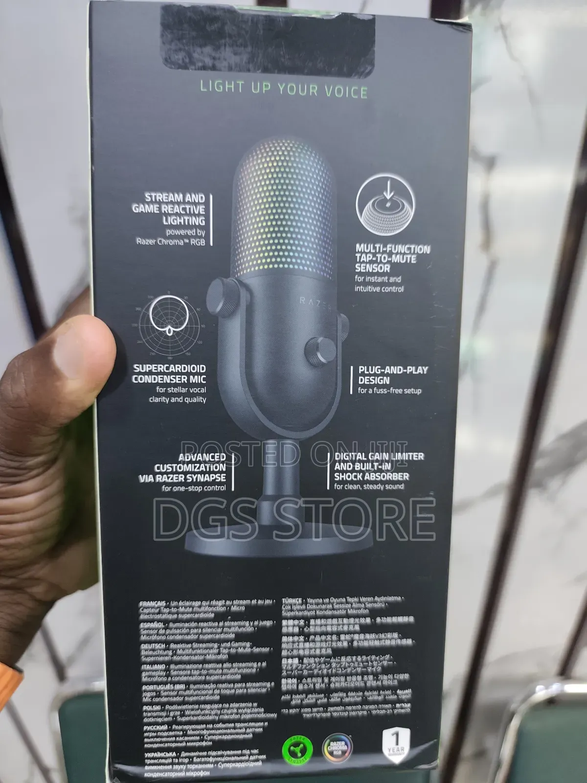 Razer Seiren V3 Chroma RGB Usb Microphone 