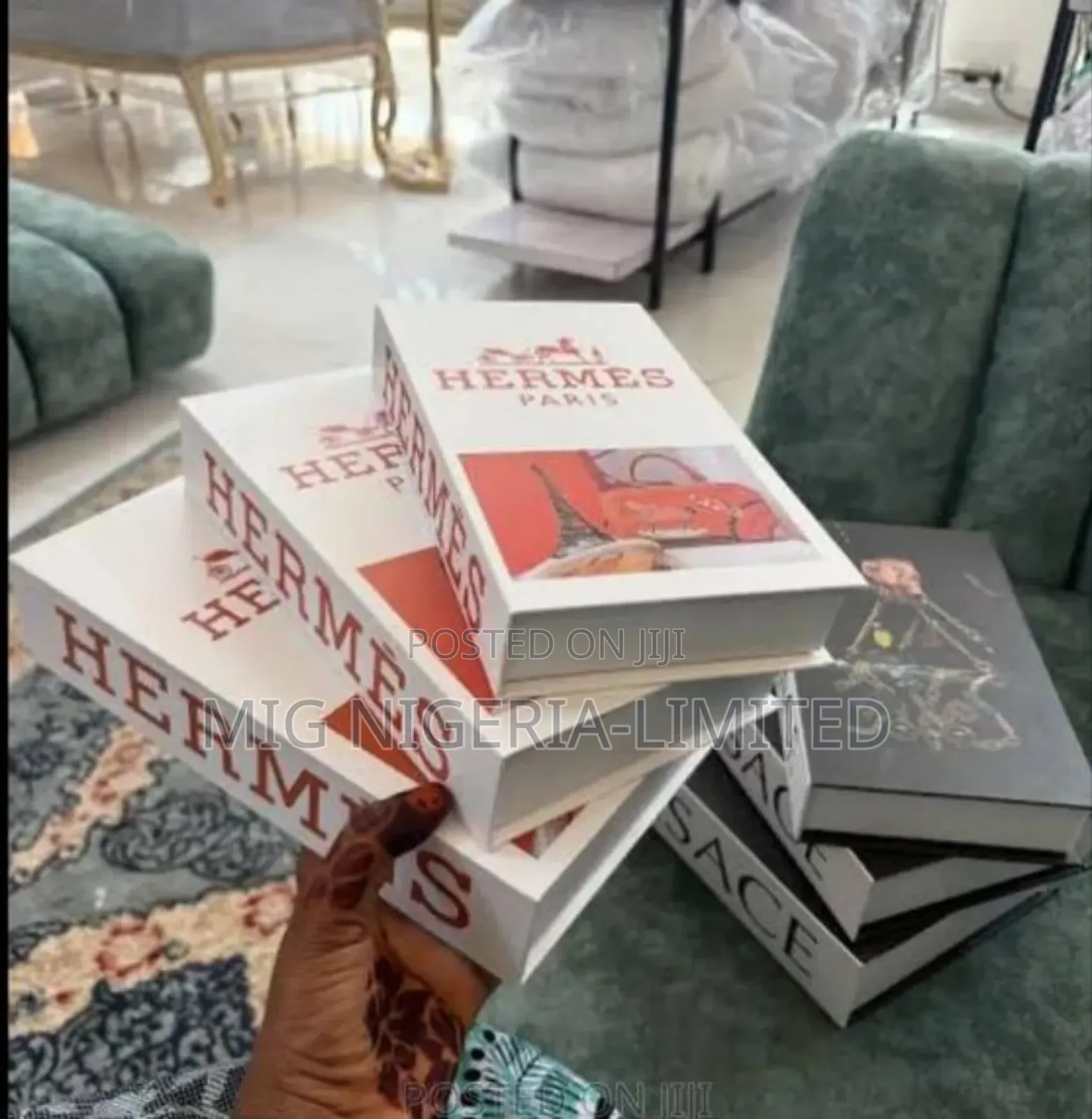 3in1 Hermes Bag Faux Book Decor for Coffee Table Decor
