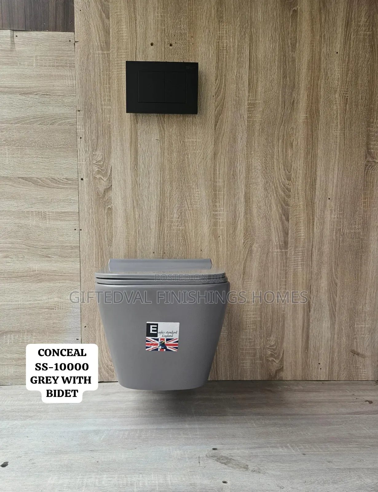 England Standard Grey Matt Colour Conceal Water Closet 
