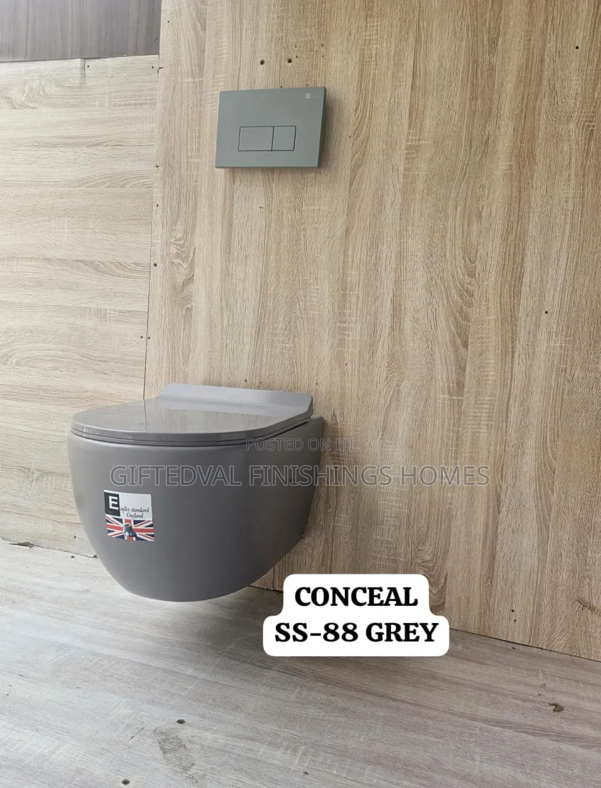 England Standard Grey Matt Colour Conceal Water Closet 