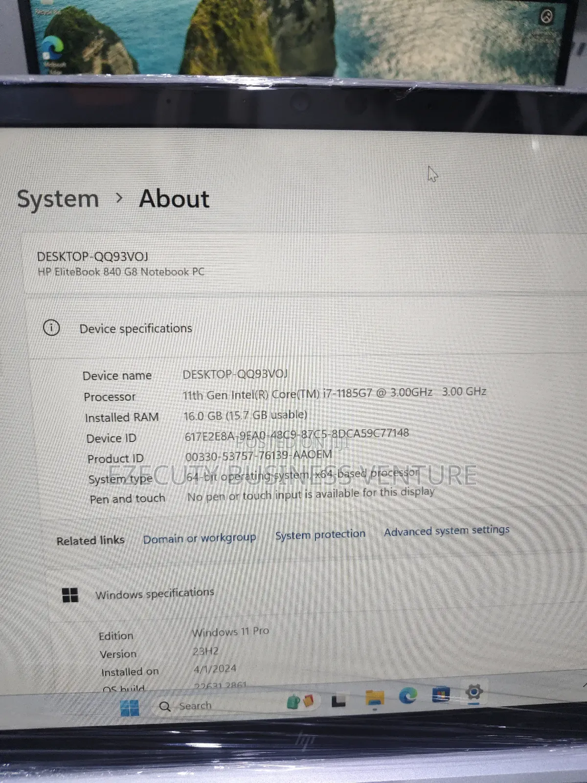 Laptop HP EliteBook 840 G8 16GB Intel Core I7 SSD 512GB