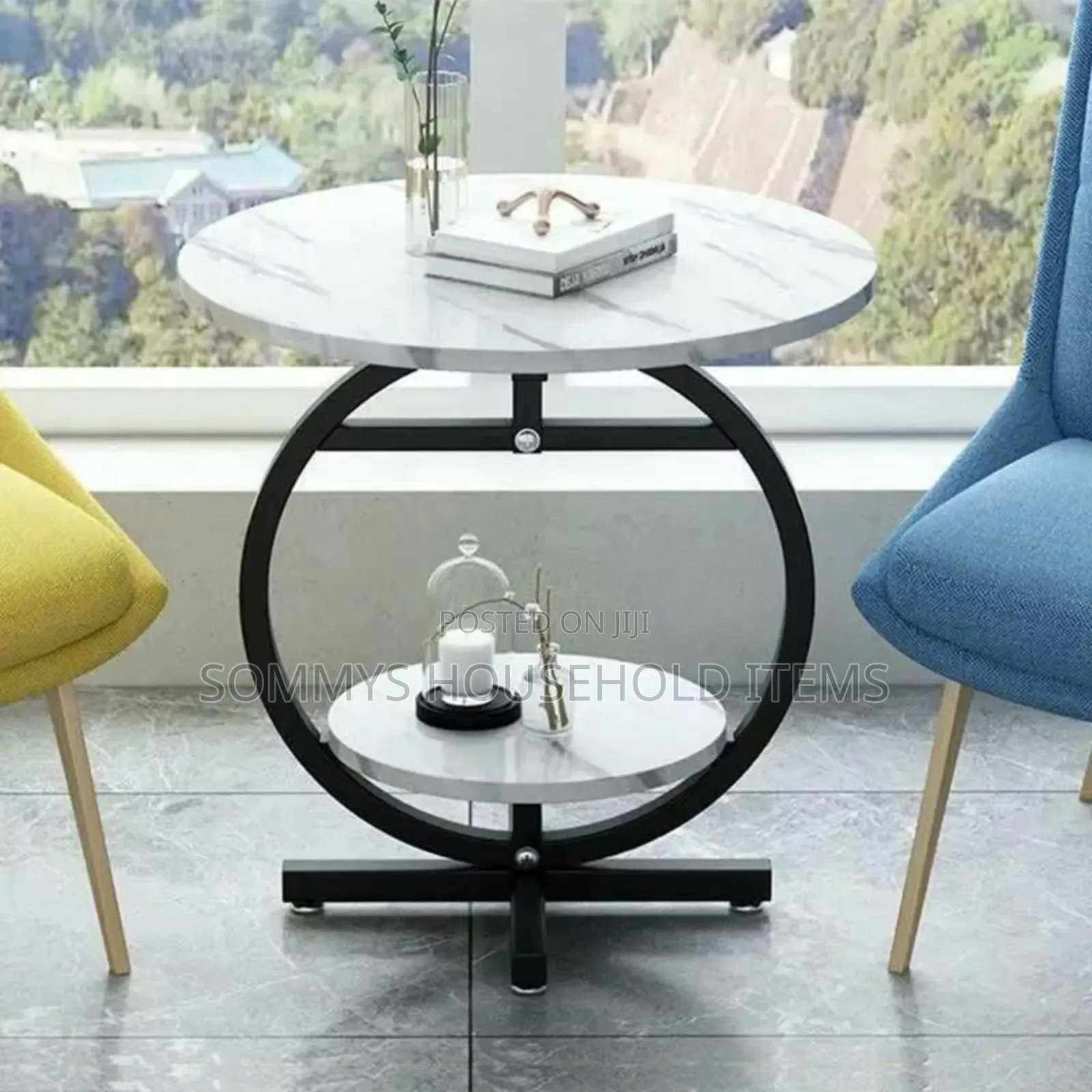 2-Layer Nordic Round Coffee Table ( in Different Colours )