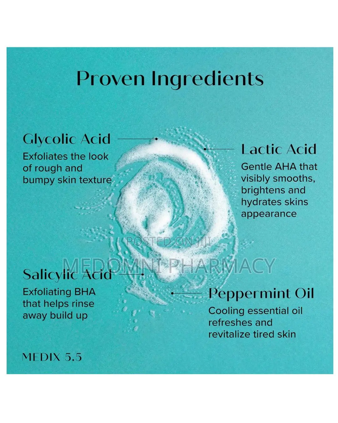 Medix -5.5 10% Glycolic + Lactic Acid Body Wash 444ml