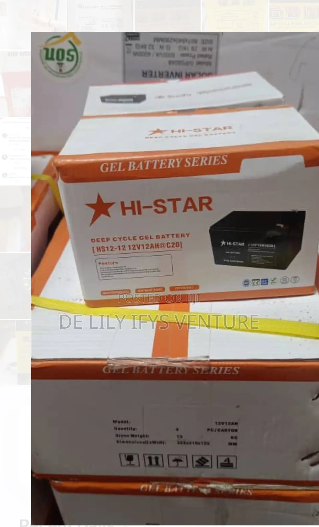 Hi Star Dry Cell Battery 12ah /12v