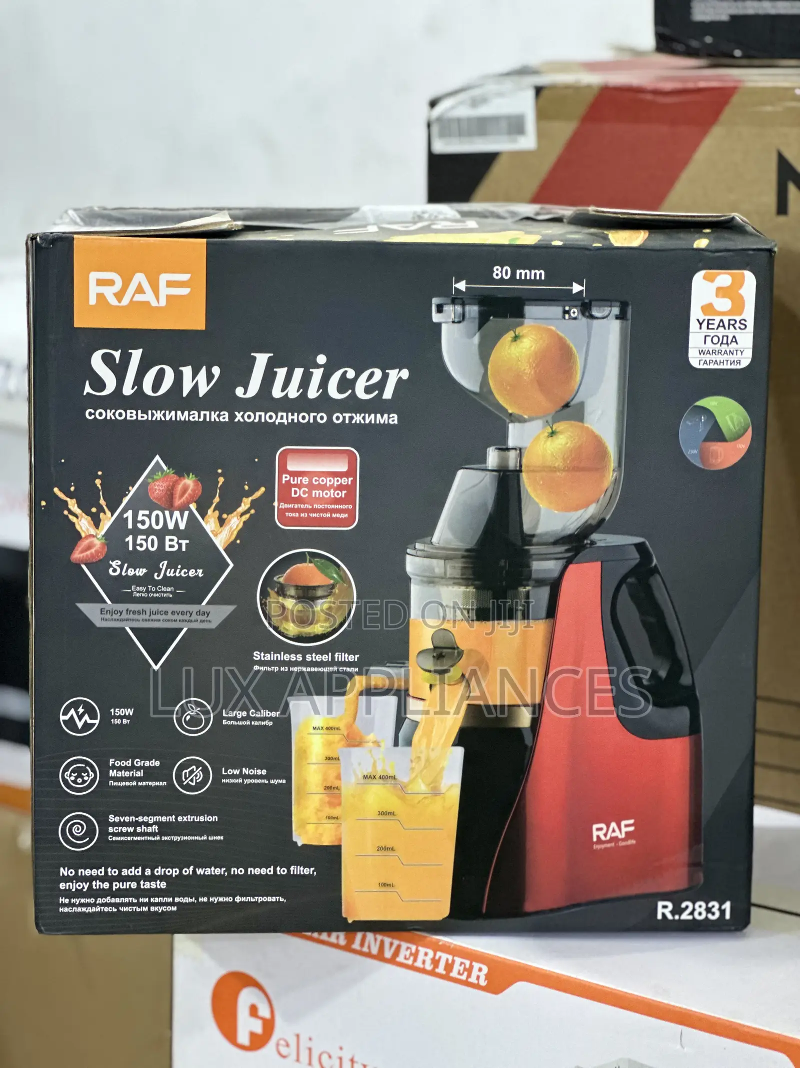 Raf Juicezen150w Slow Fruit Juicer and Extractor R.2831.