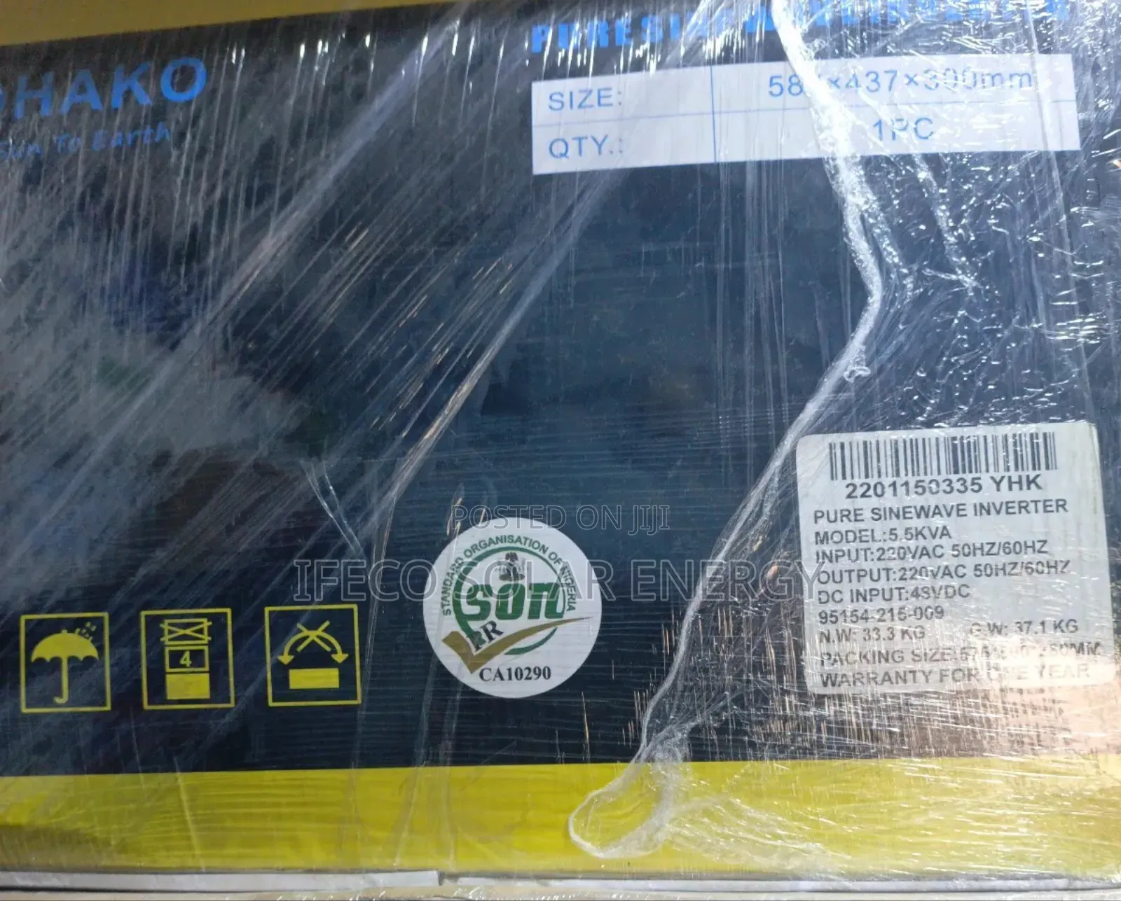 Yohako Inverter Pure Sine Wave Inverter 5.5kva 24v
