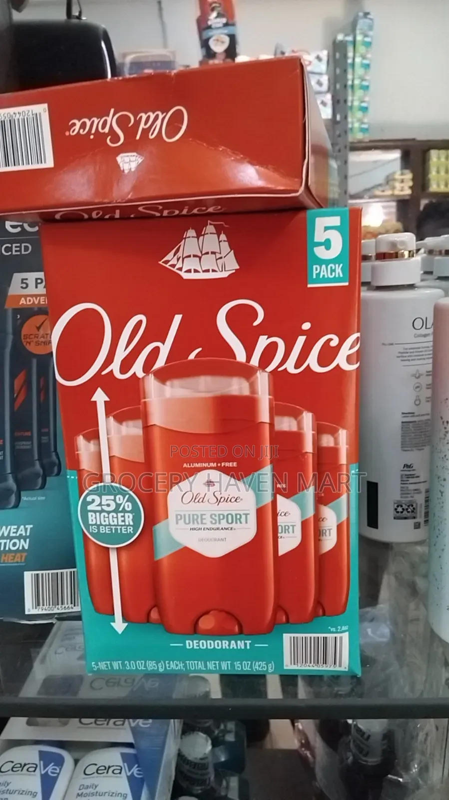 Old Spice High Endurance Deodorant, 48- Hr. Pure Sport 5× 85g