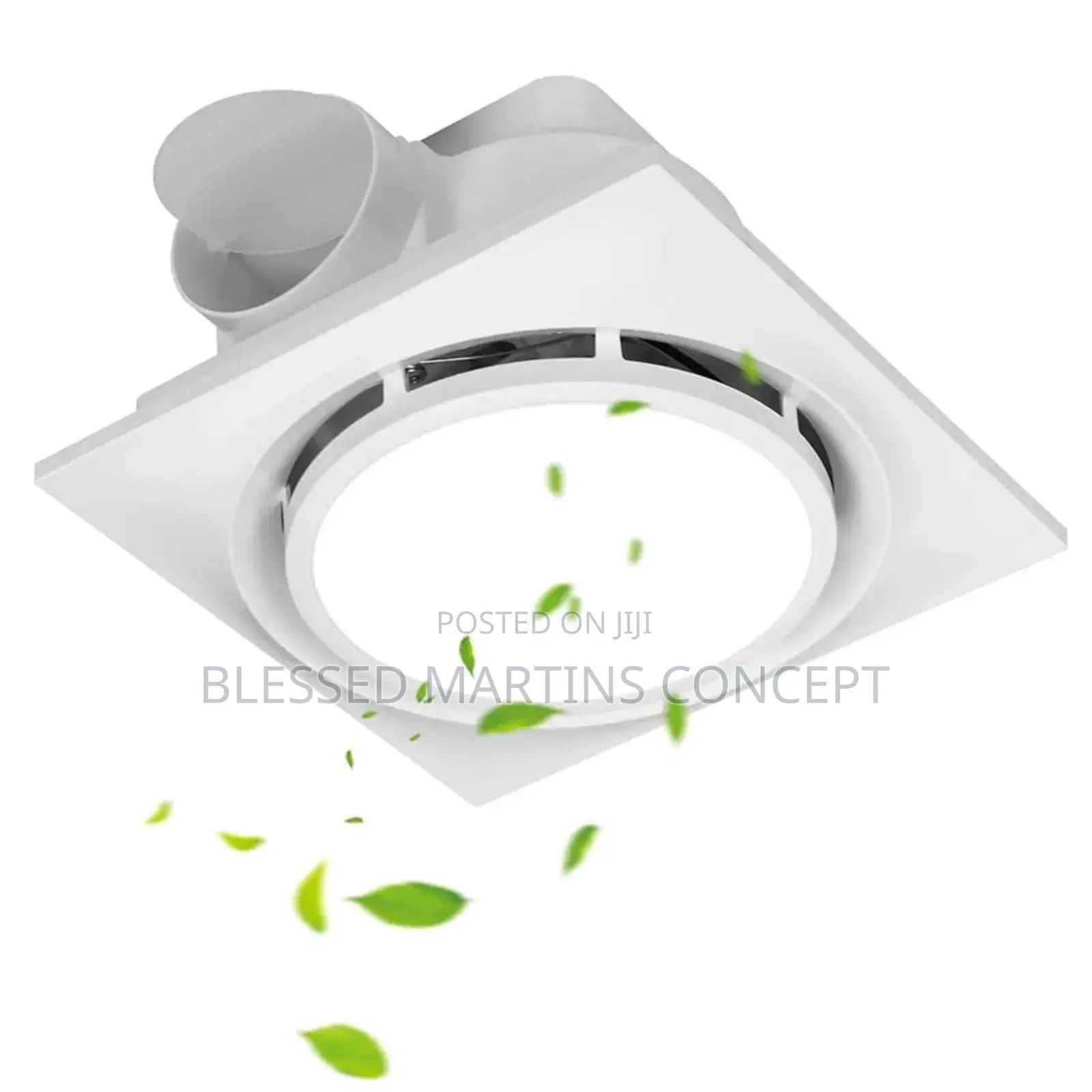 8" Mmaat Exhaust Ceiling Fan With Light, Remove Odor/Heat From Rooms