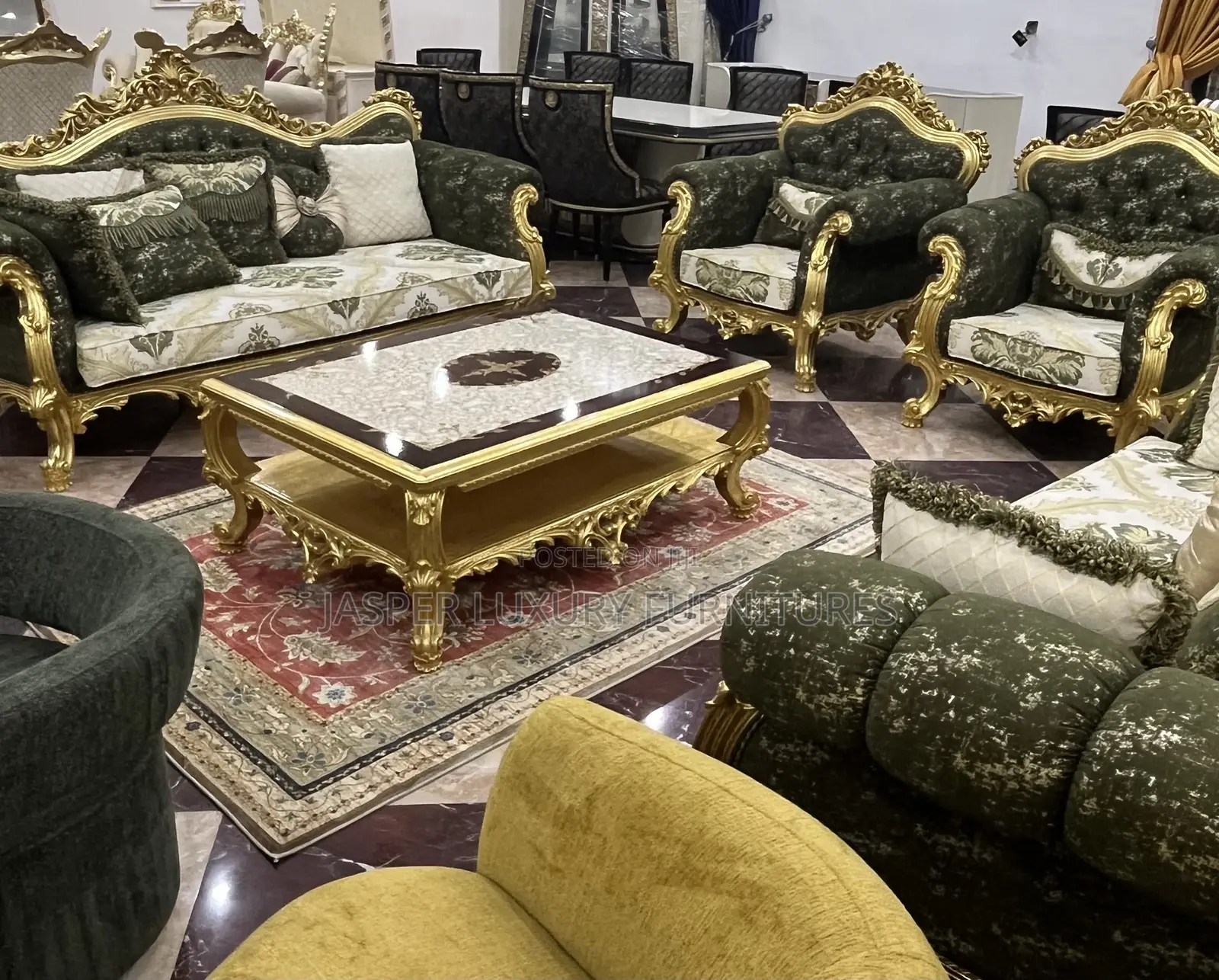 Royal Ever Green Turkish Sofa
