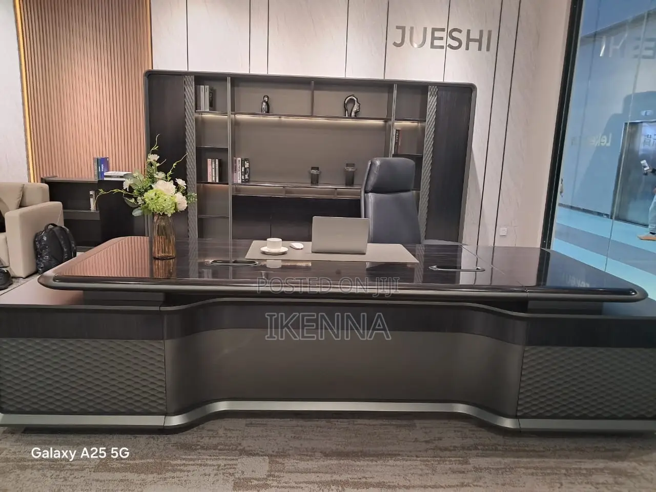 Executive Office Table and Bookshelf 2.8mtrs