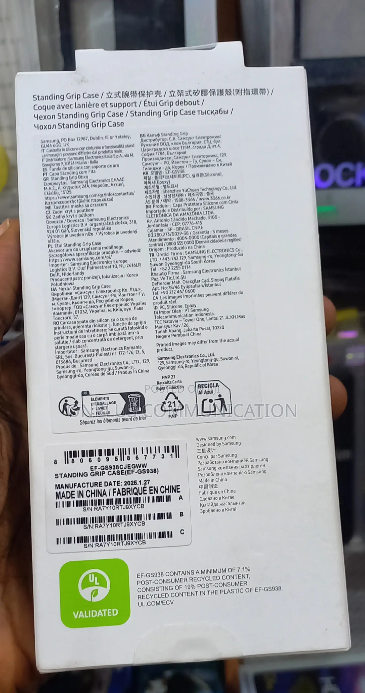 Samsung Galaxy S25 Ultra Standing Grip Case.