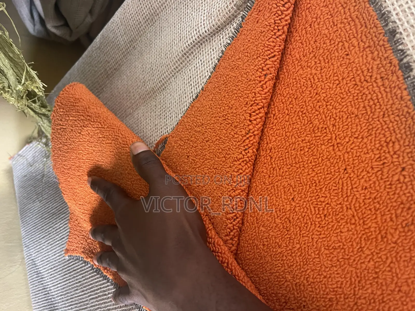 Orange Wall to Wall Rug Turkish Design