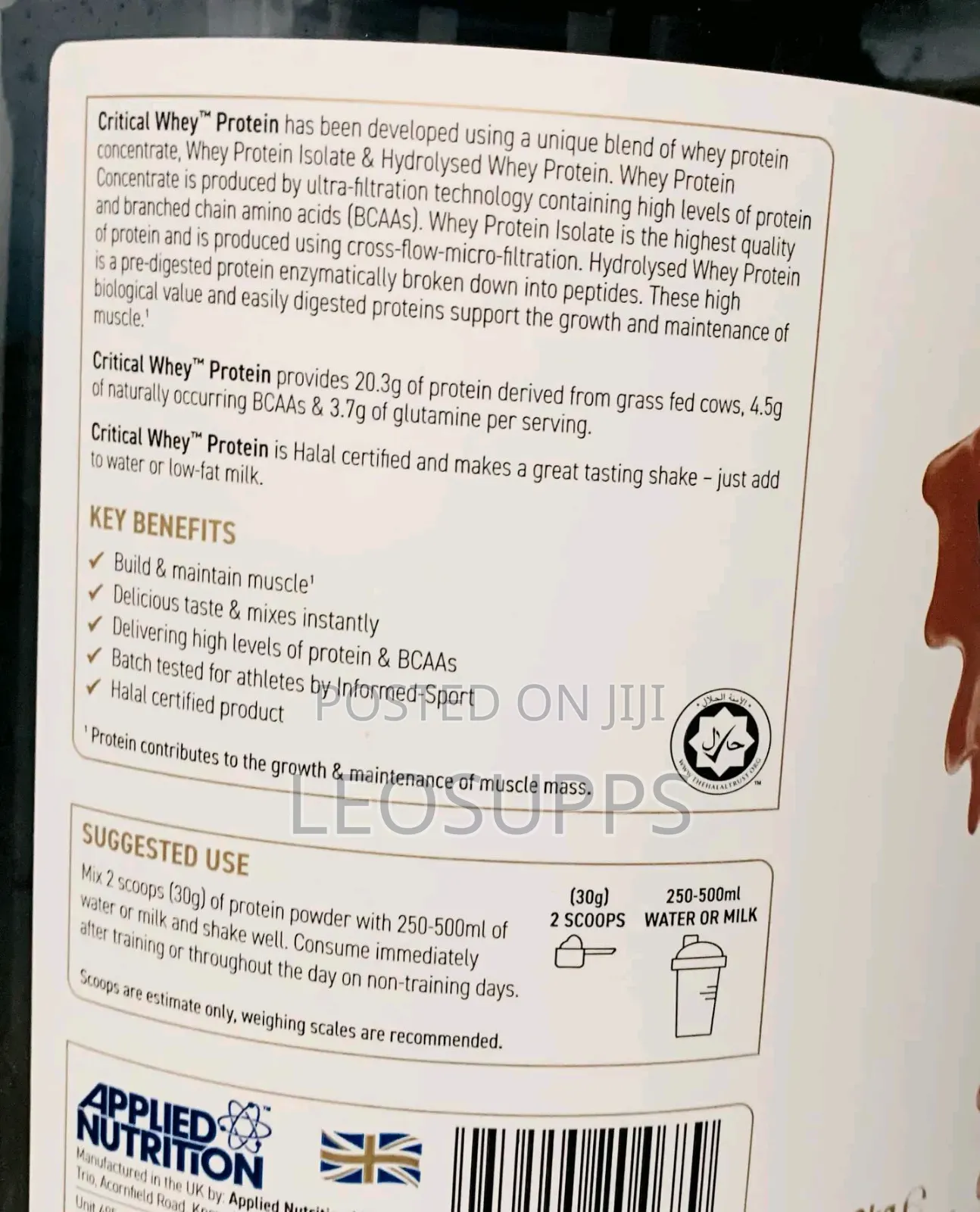 Applied Nutrition Whey Protein 67servings