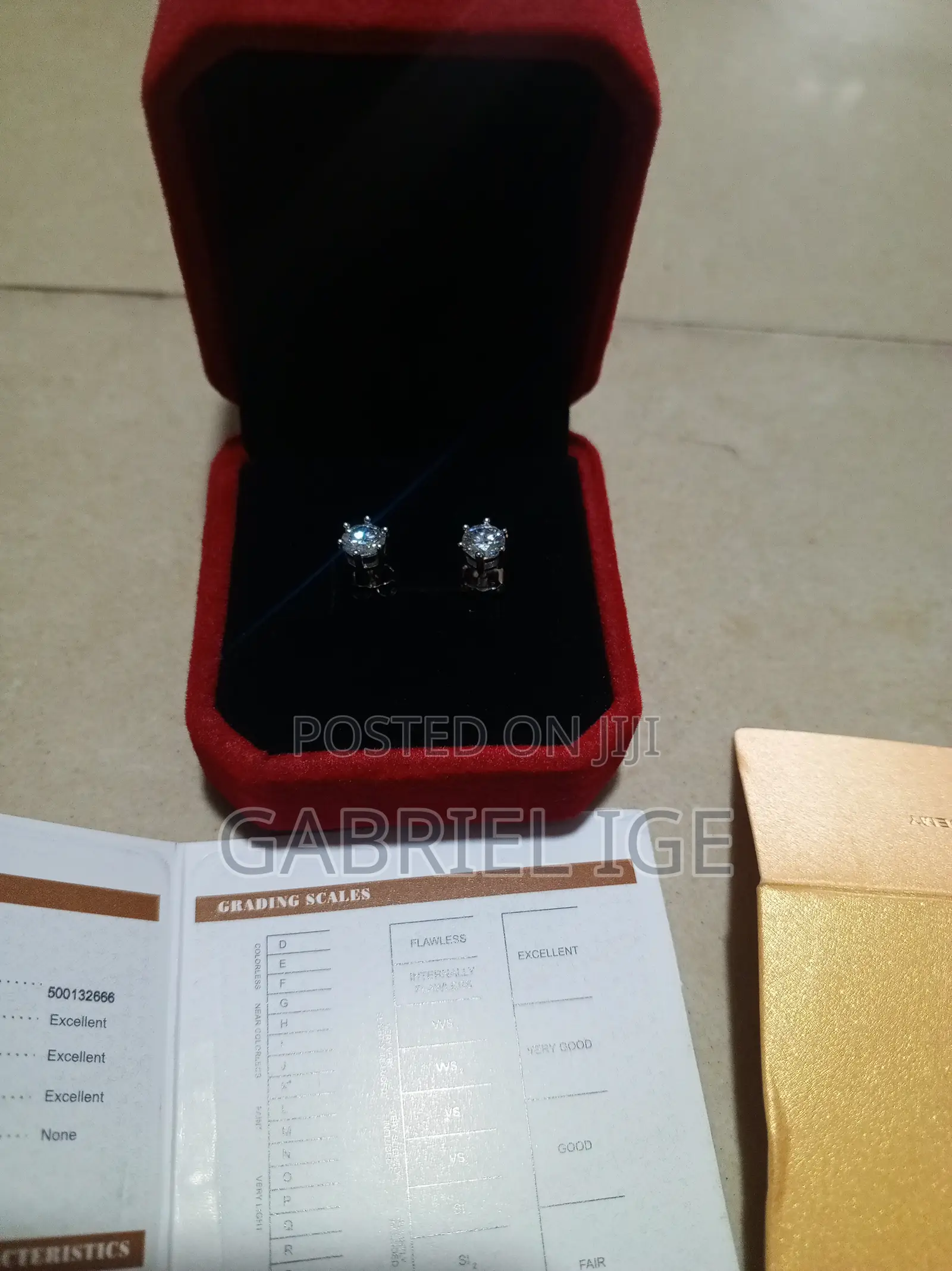 VVS Mossanite Diamond Unisex Earring