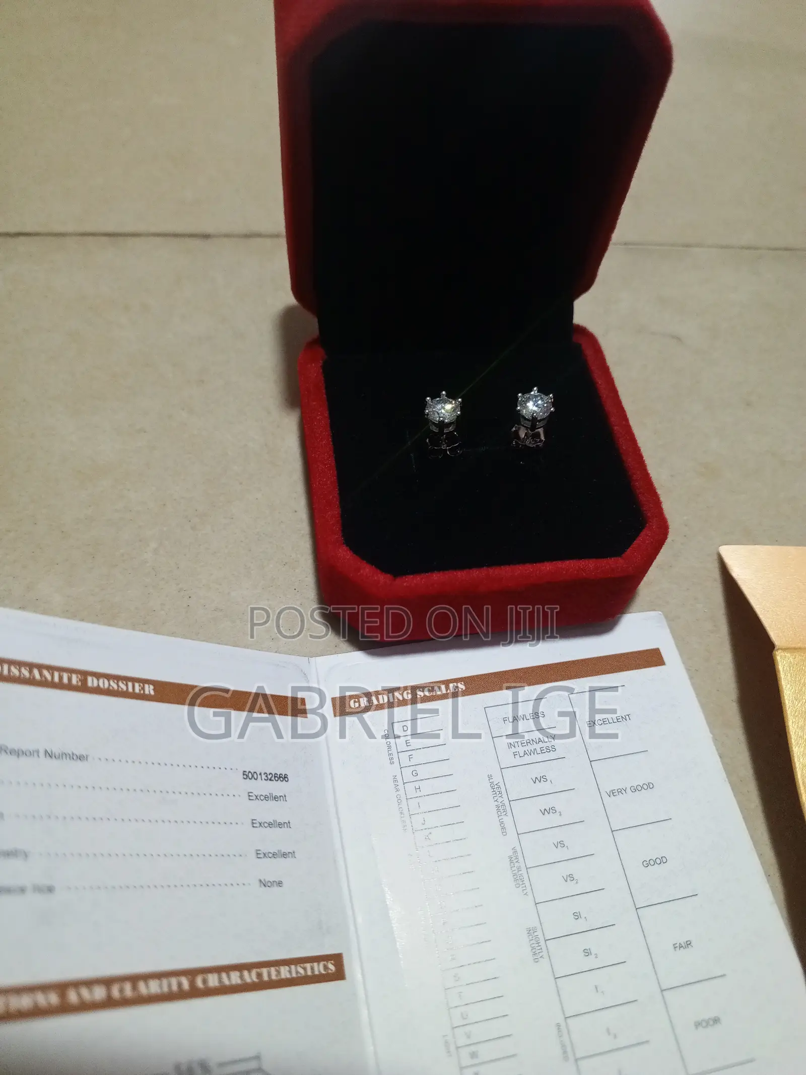 VVS Mossanite Diamond Unisex Earring