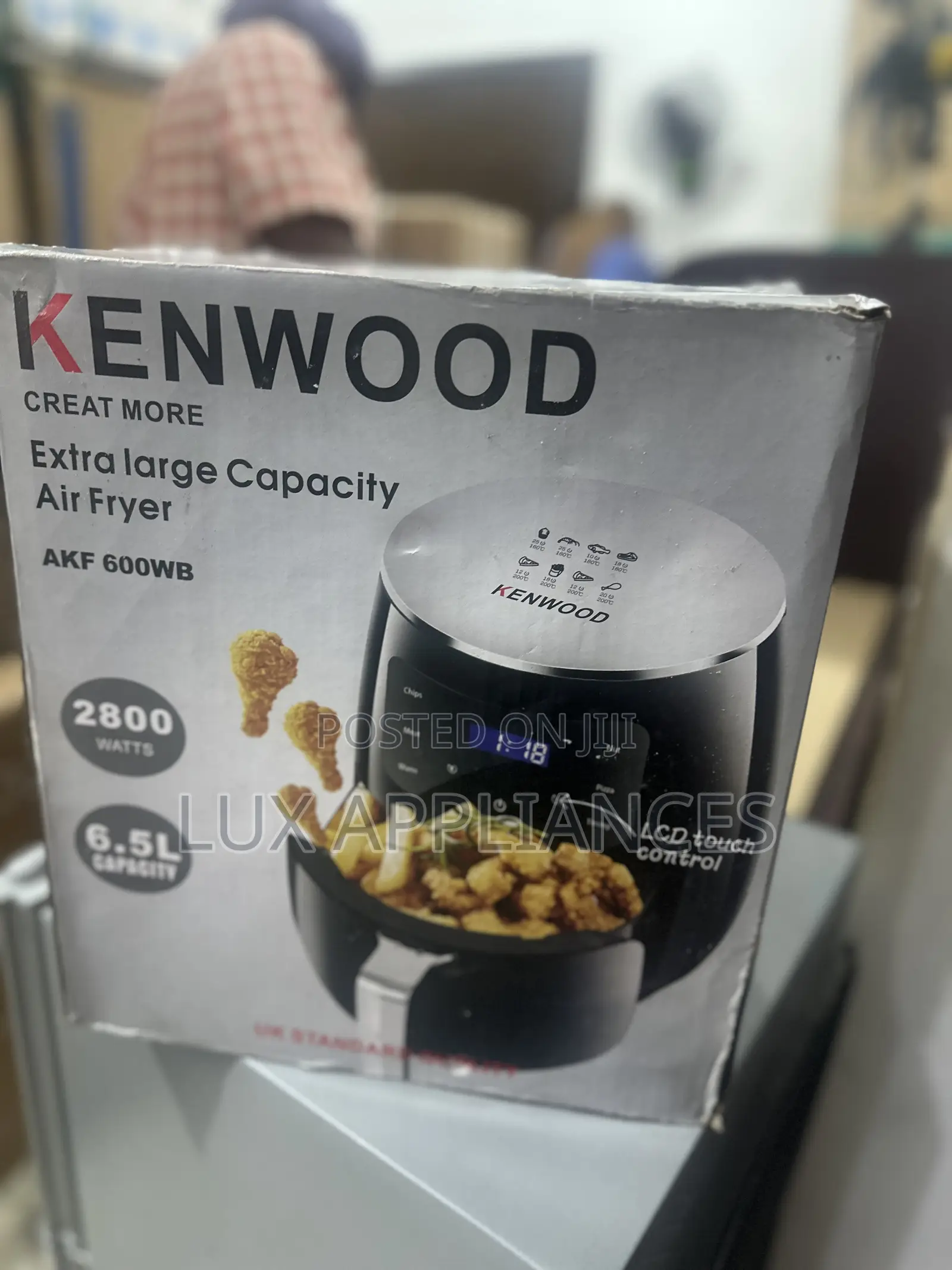Kenwood Fryboldly Air Fryer 6.5l Capacity Akf 600wb