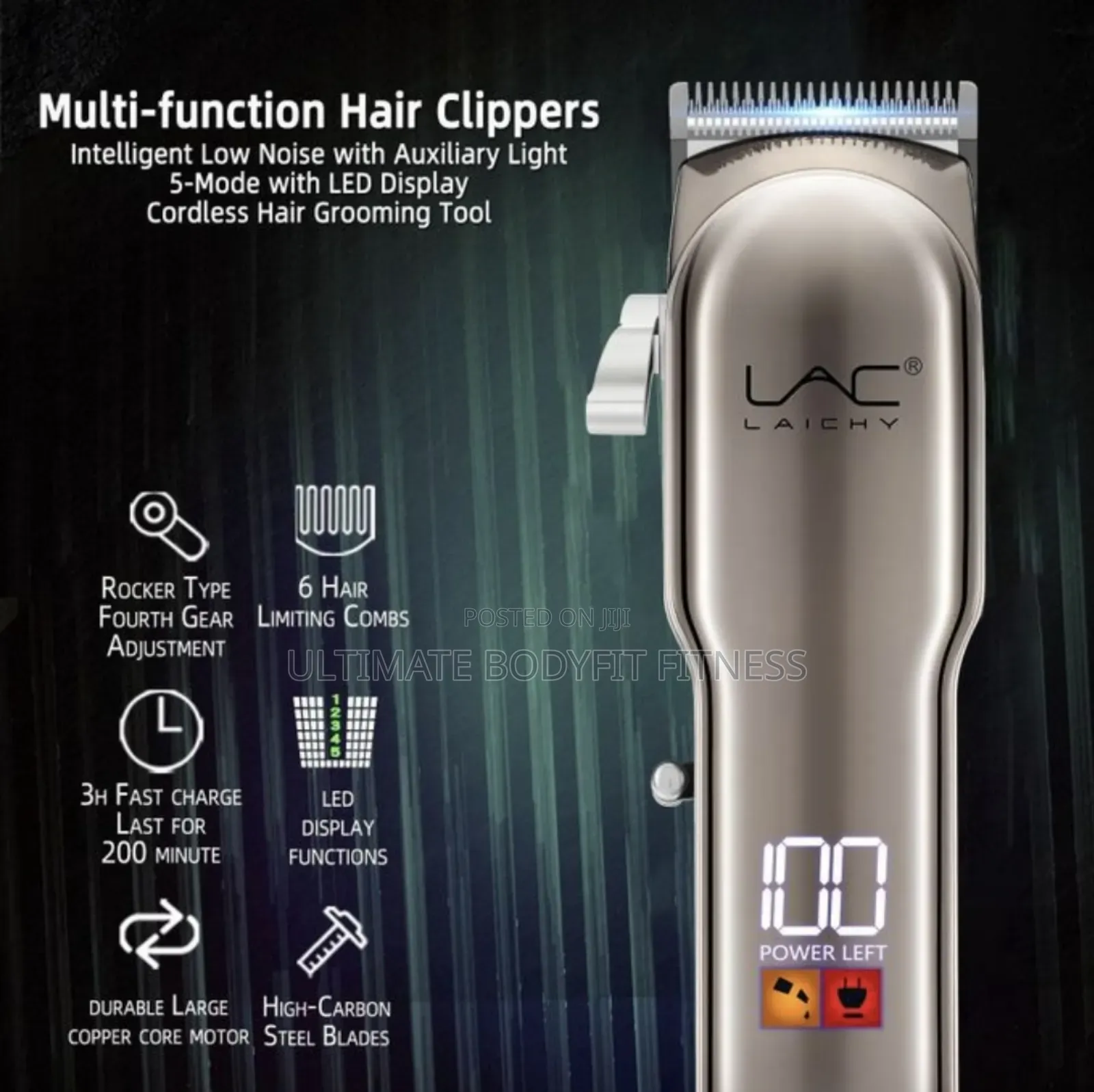 Brand New Lac Laichy L-916 Professional Rechargeable Hair Clipper