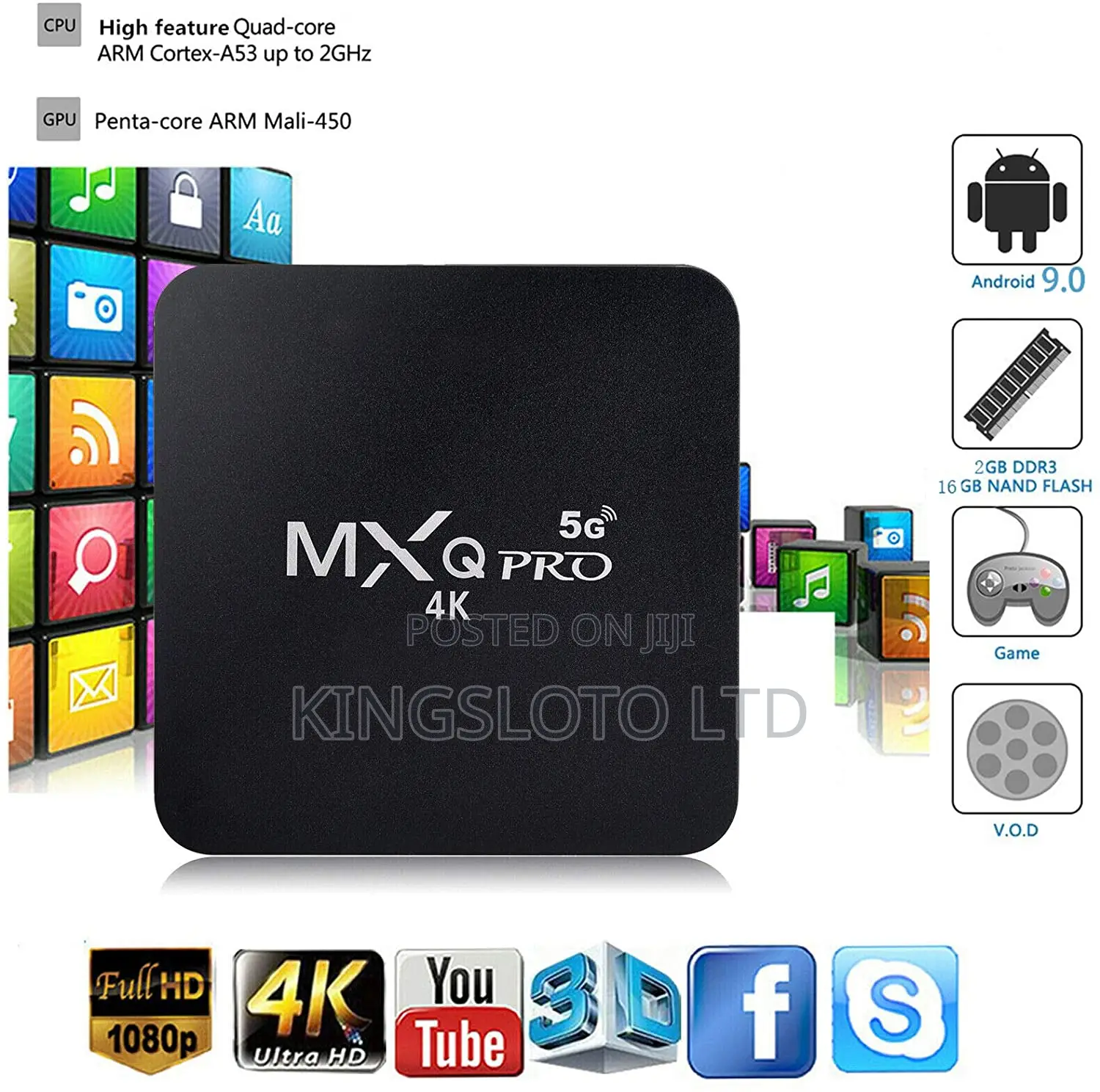 Pro Android Tv Box Quad Core 64bit Kodi Smart Tv Box