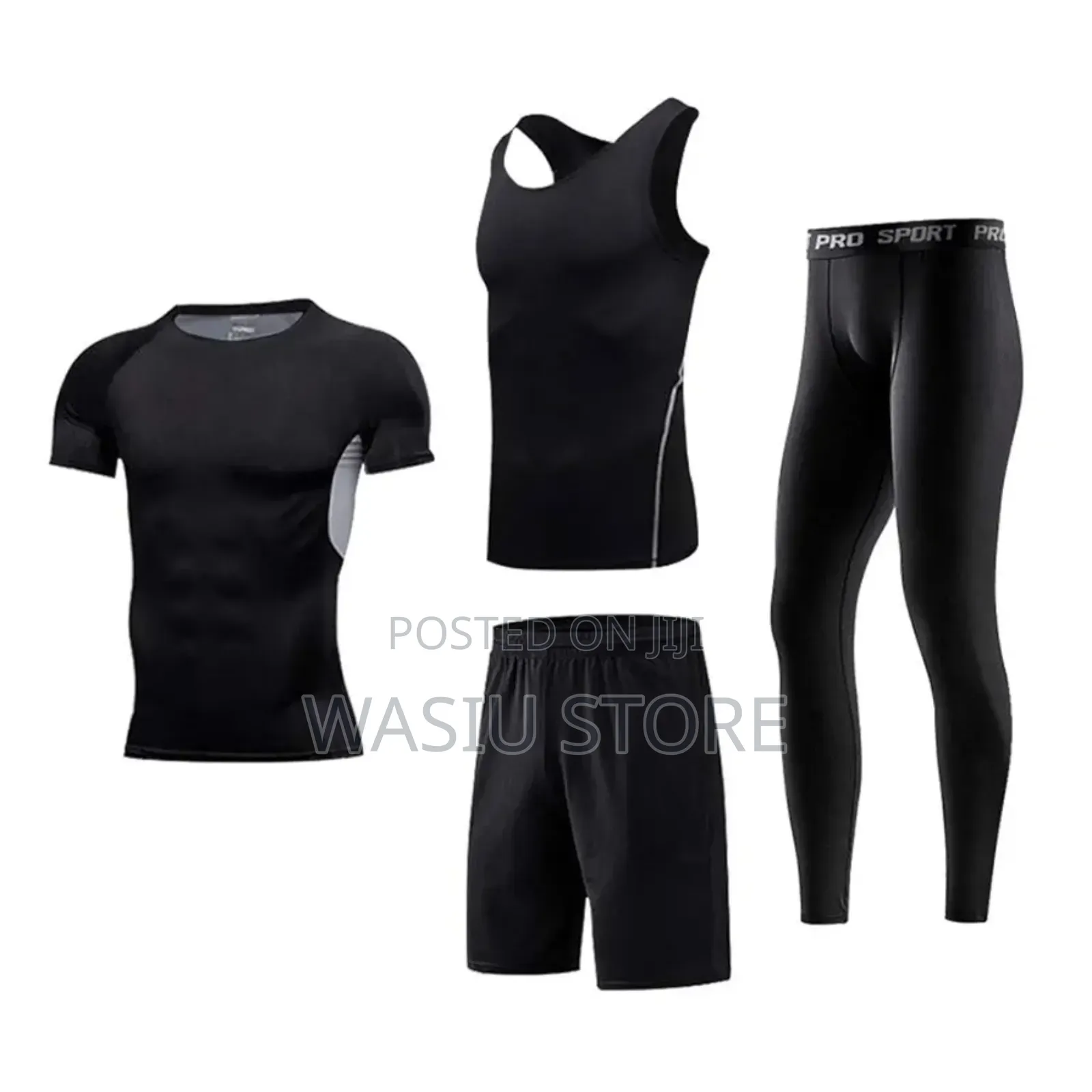 3pcs Men Short Sleeves Workout Clothes Set Long Sleeve