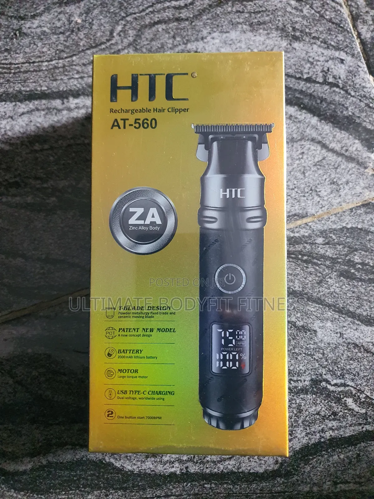 Brand New Htc At-560 Rechargeable Hair Clipper