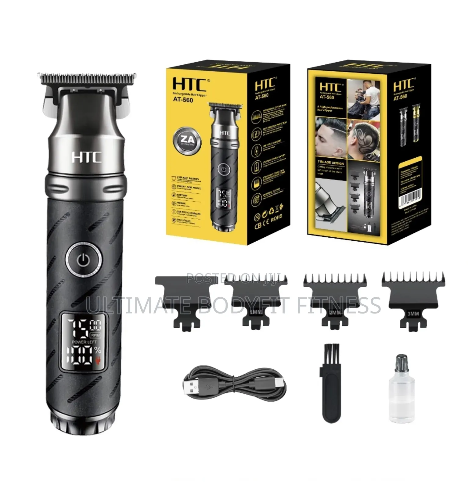 Brand New Htc At-560 Rechargeable Hair Clipper