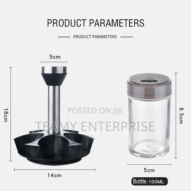 360 Degree Rotating Spice Rack With 6 Bottles