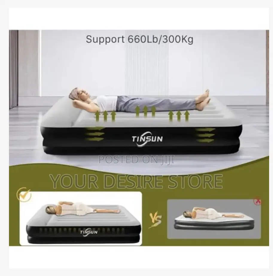 Queen Size Inflatable Mattress With Built-in Pump, Inflatable Bed
