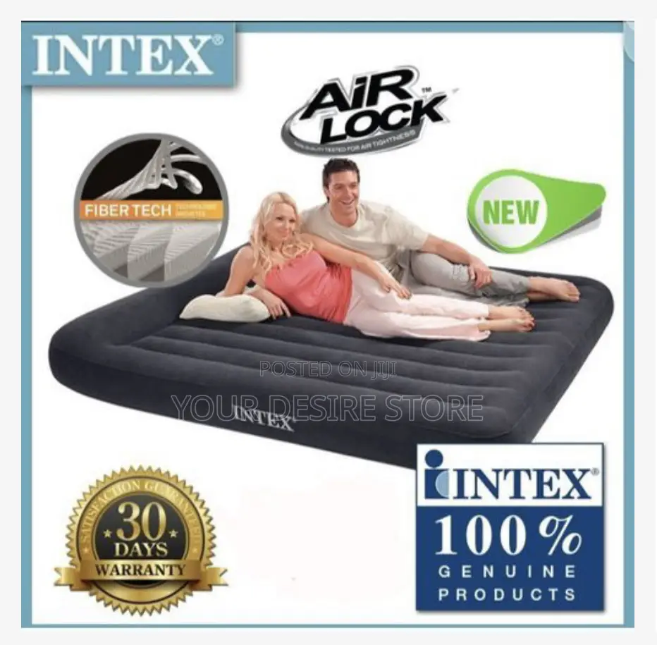 Intex Inflatable Double Mattress Intex With Pump - 2 Person