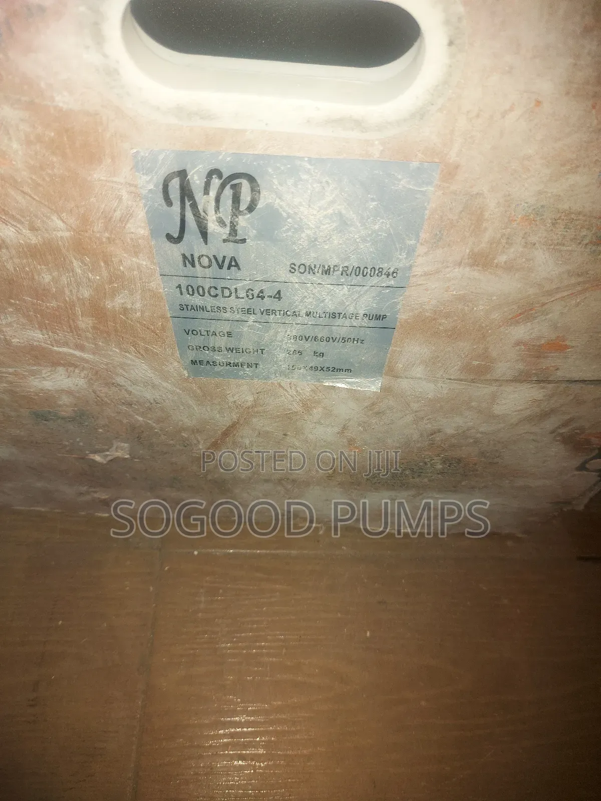 Nova Vertical Pump Type Cdl64-4 (22kw/30hp) 380v