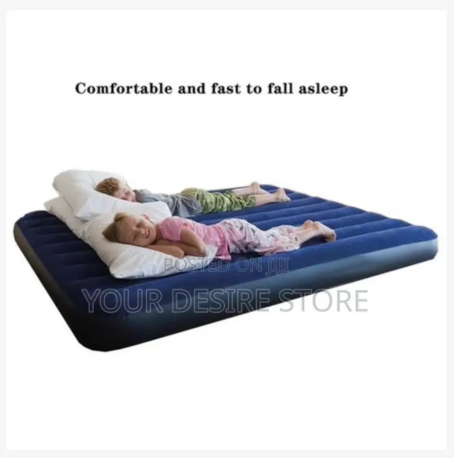 Inflatable 2-3 Person Classic Downy Airbed With Pump