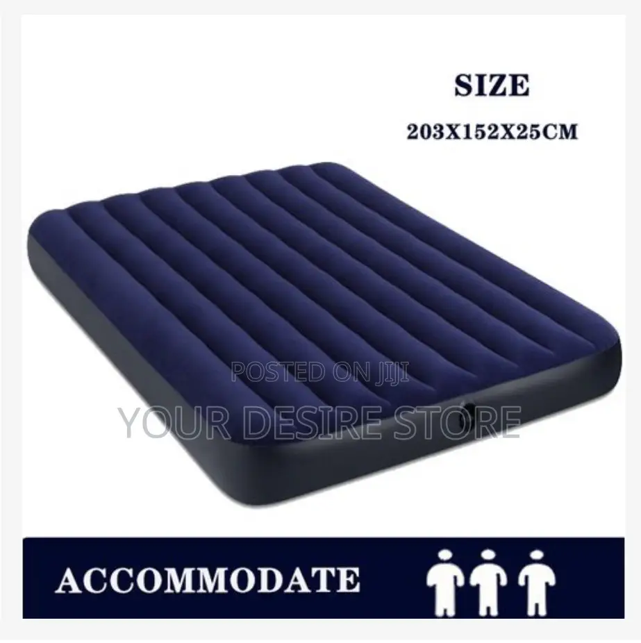 Inflatable 2-3 Person Classic Downy Airbed With Pump