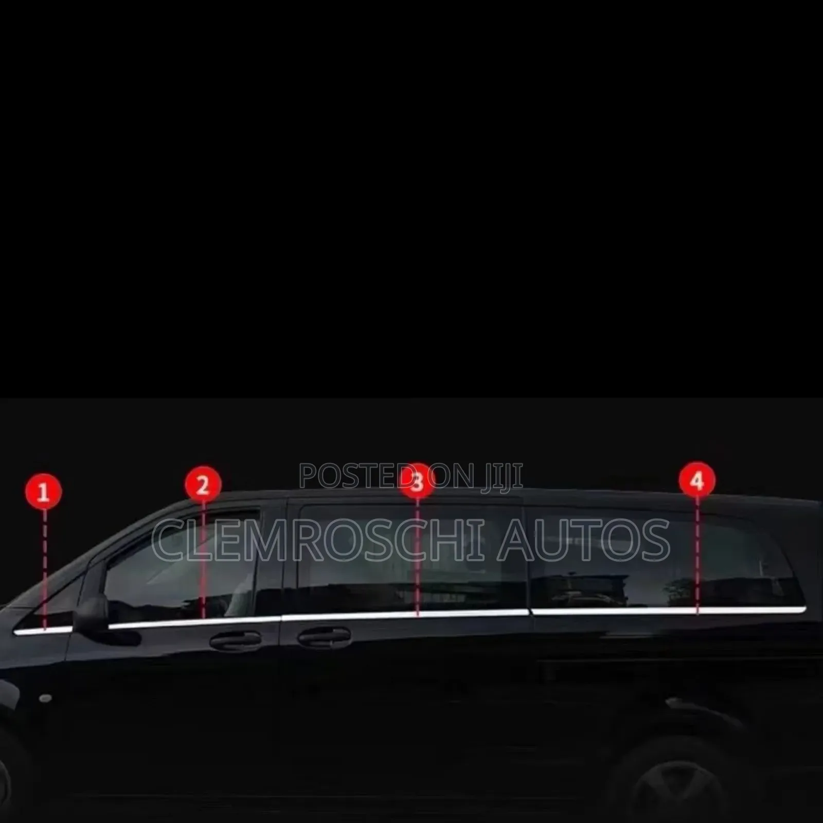 High Quality Certified Complete Side Glass Trim Mercedes Benz Viano
