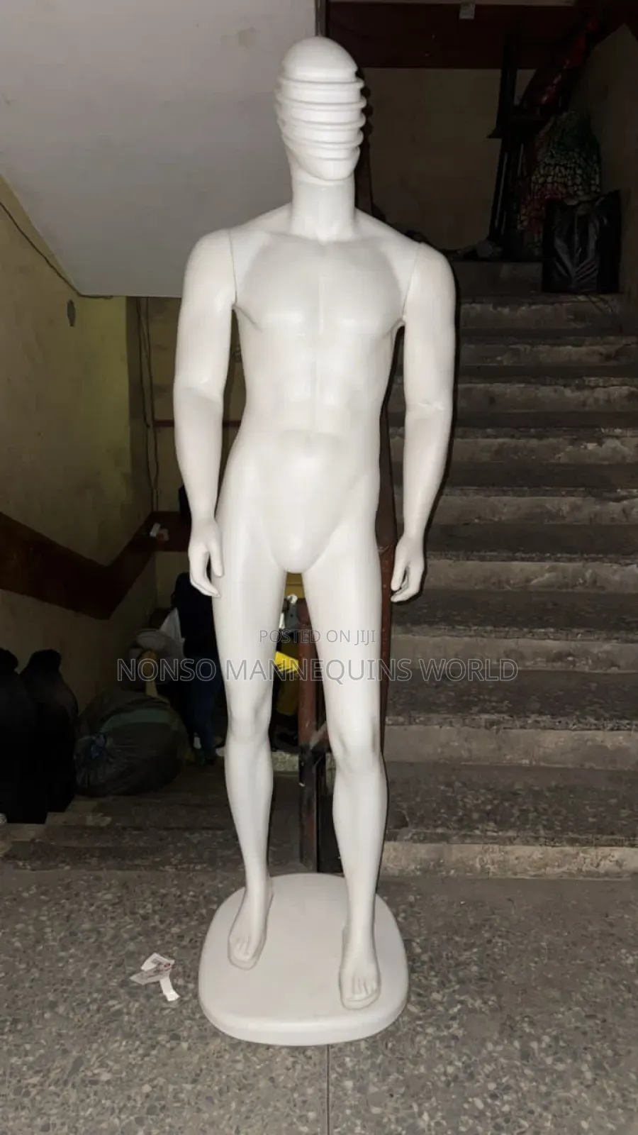 White Plastic Spider Face Male Display Mannequin