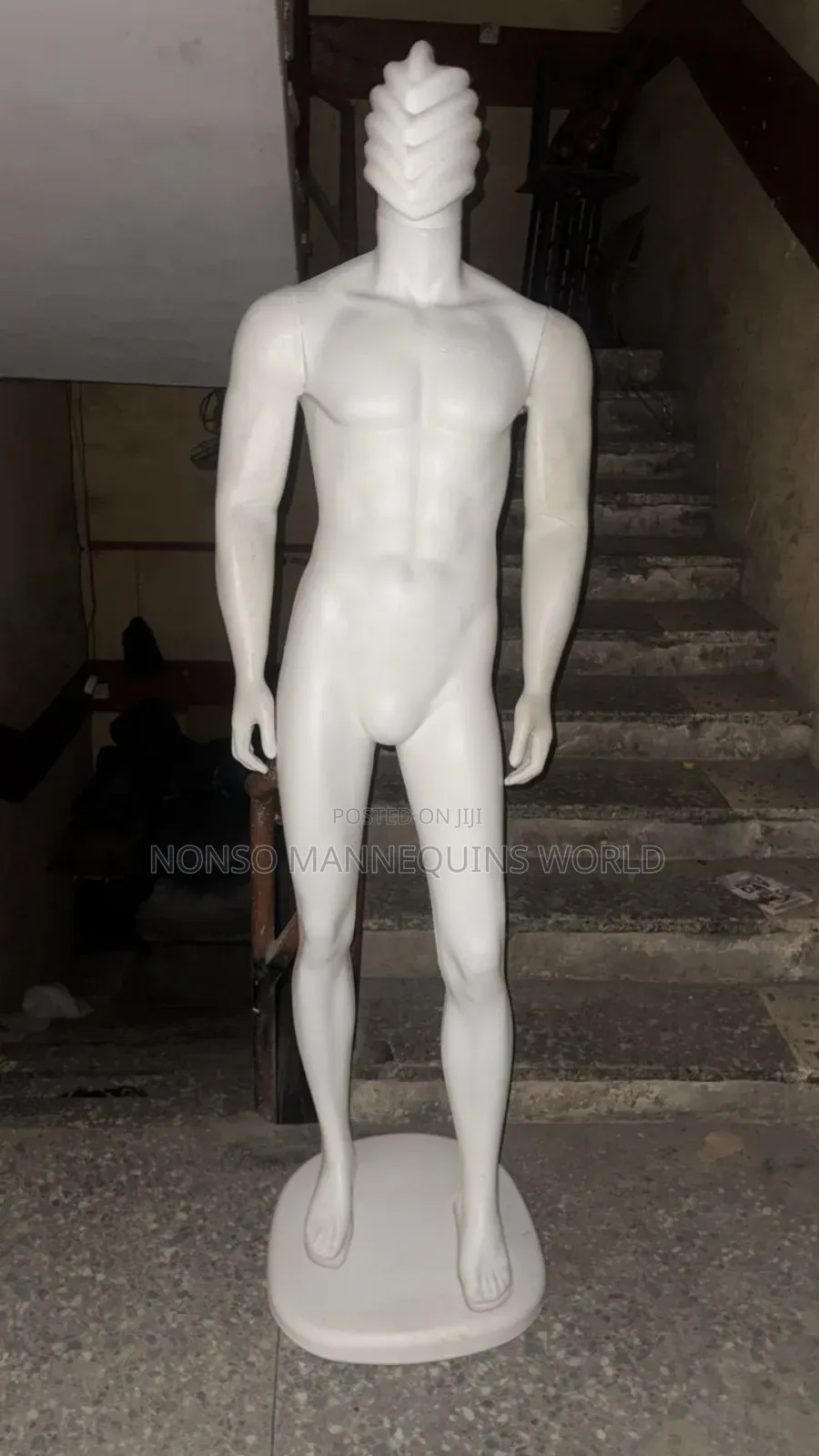 White Plastic Spider Face Male Display Mannequin