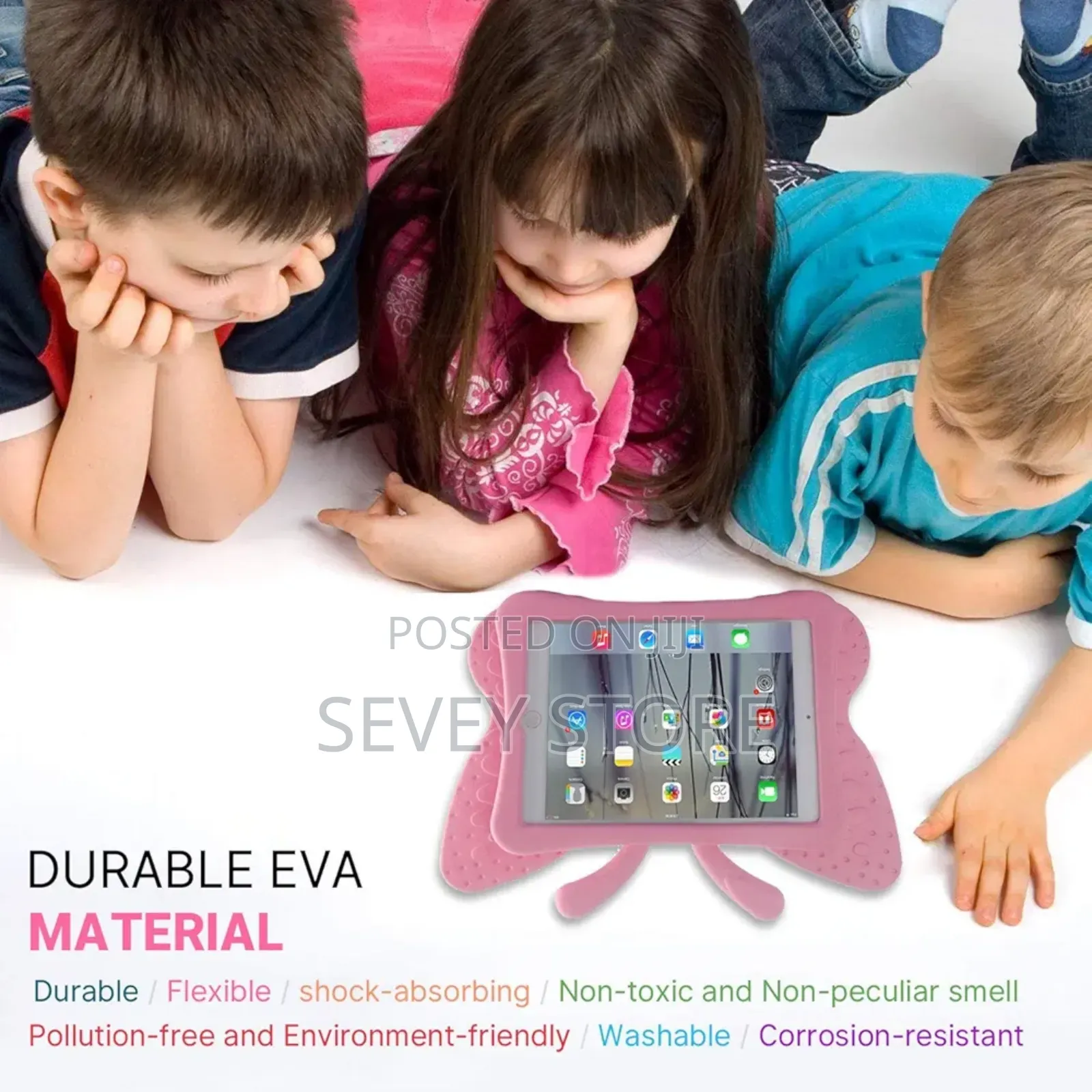iPad 7 8 10.2 9 3d Cute Butterfly Case for Kids Light Weight Eva Stand