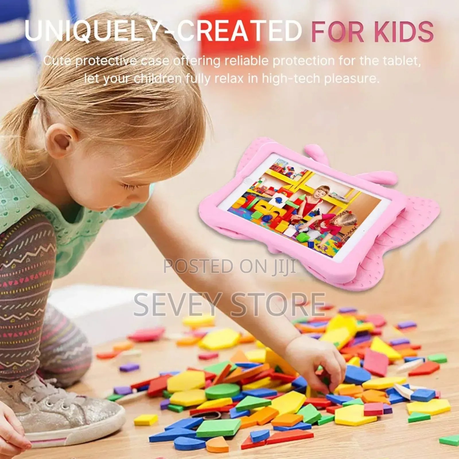iPad 7 8 10.2 9 3d Cute Butterfly Case for Kids Light Weight Eva Stand