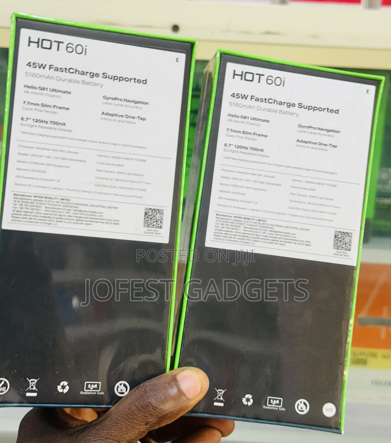 New Infinix Hot 60i 128 GB Gray