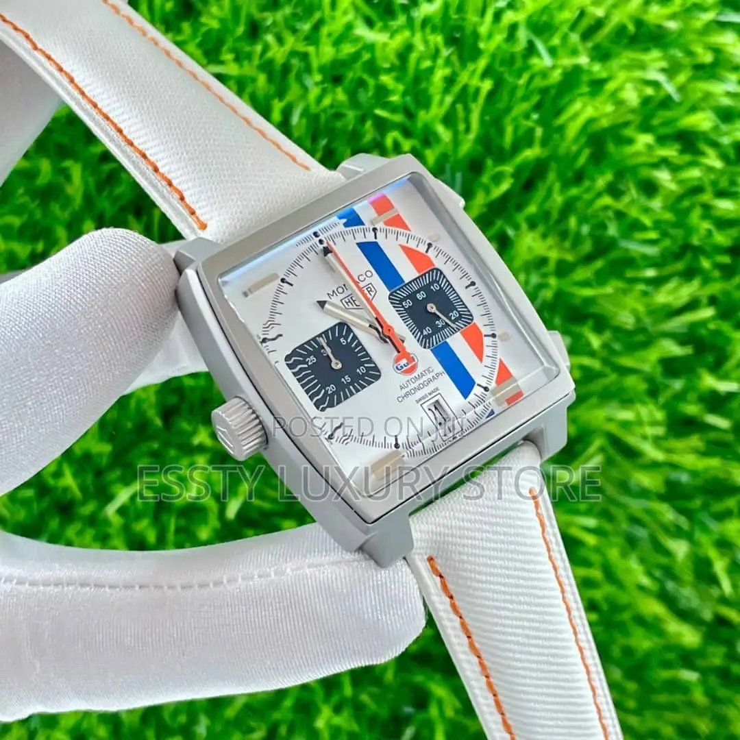 High Quality Luxury Monaco Leather Wristwatch