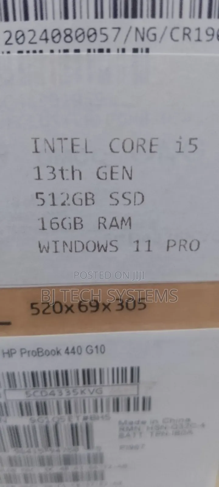 New Laptop HP ProBook 440 G10 16GB Intel Core I5 SSD 512GB