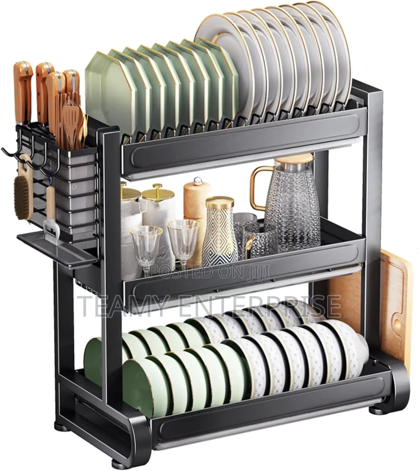 Quality Plate Rack 3 Tiers Heavy Duty