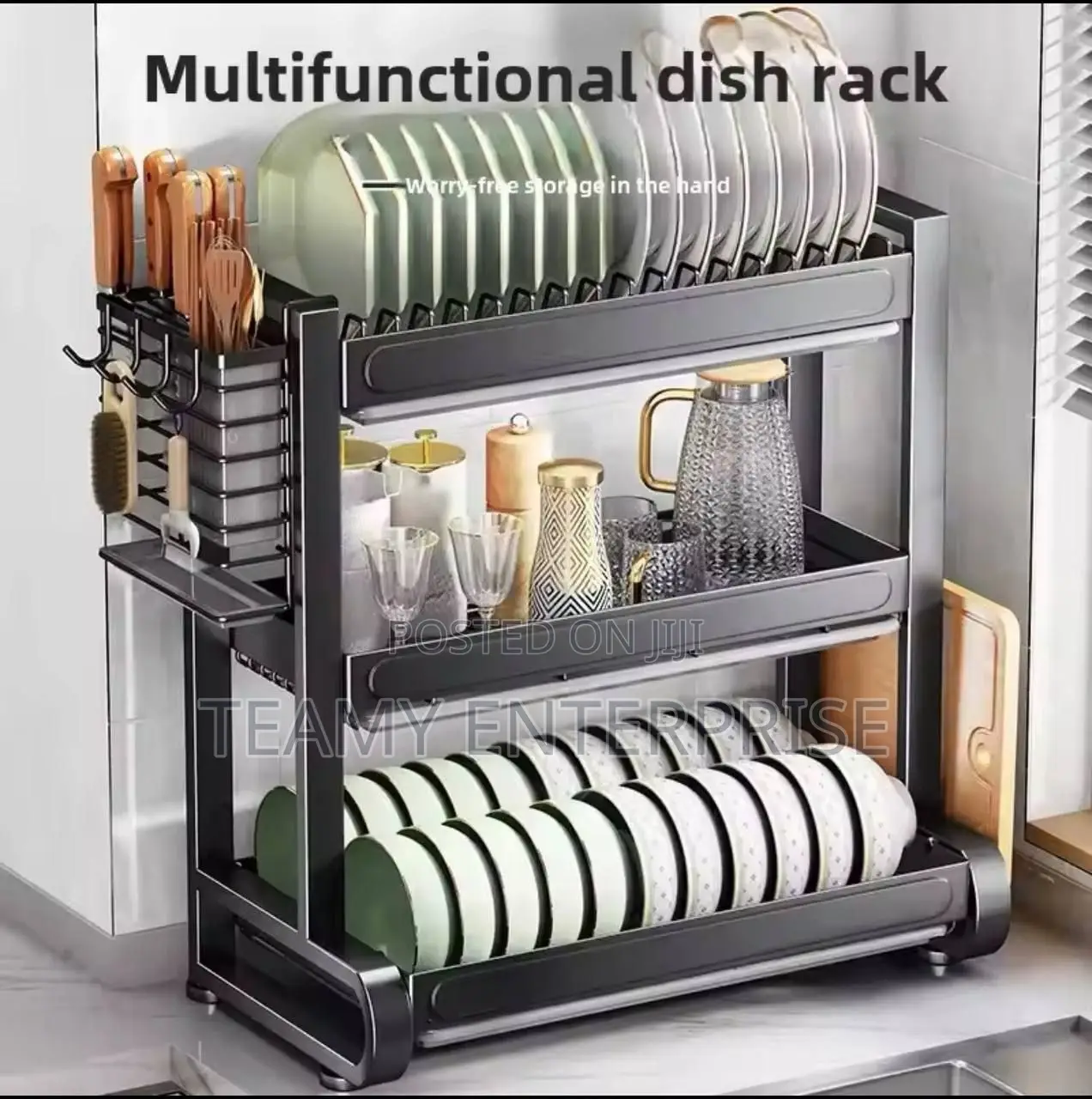 Quality Plate Rack 3 Tiers Heavy Duty